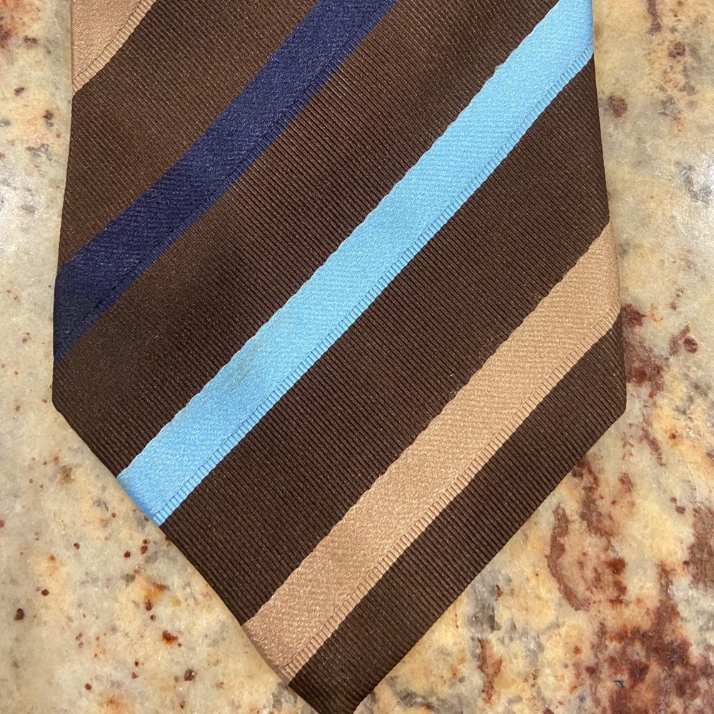 Almost New brown and blue tie